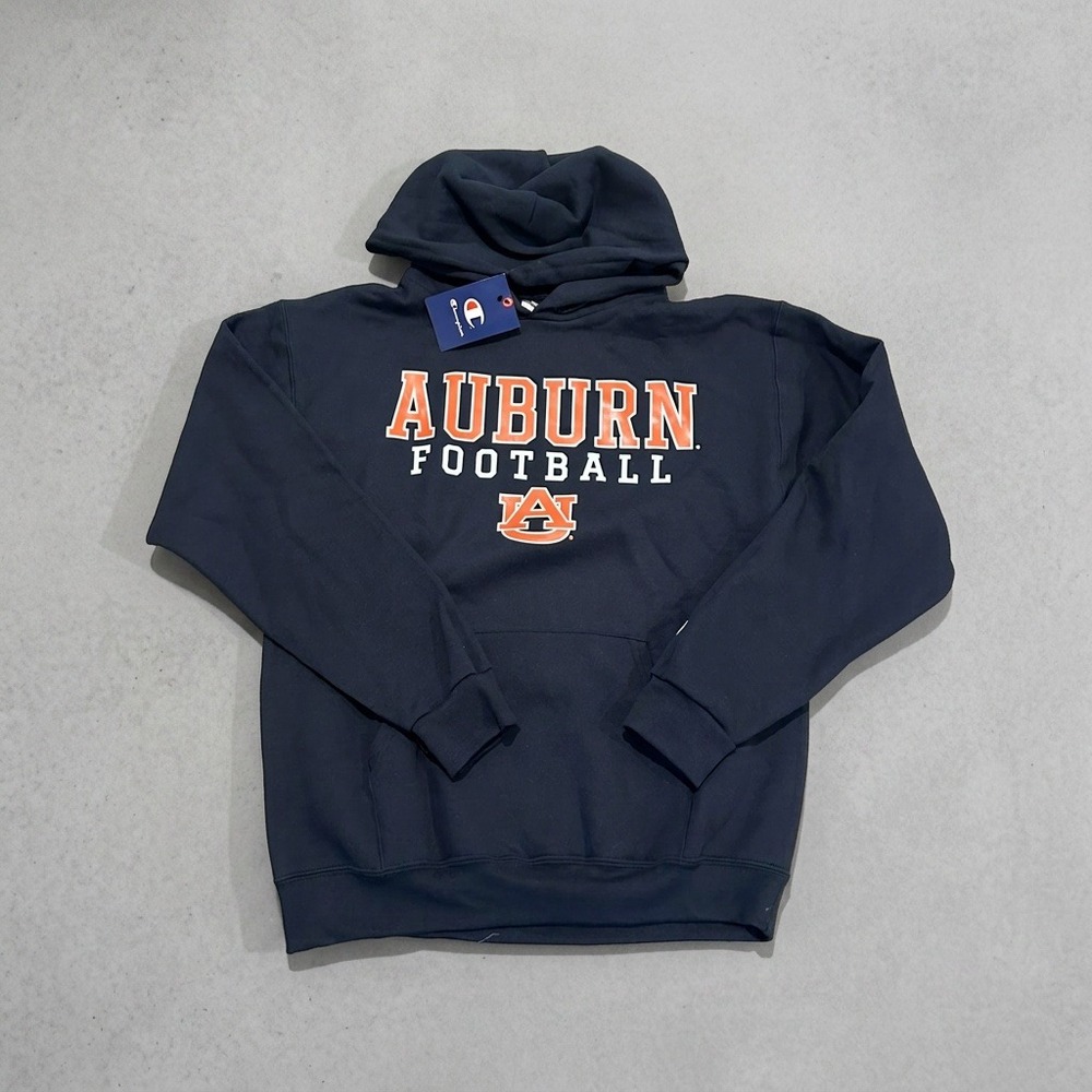 NWT Champion Auburn Tigers Football Hoodie Sweatshirt Navy Blue Mens Size Medium